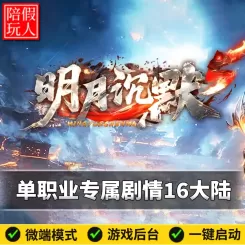 热血传奇单机版电脑明月沉默单职业专属16个大陆假人陪玩微端光柱